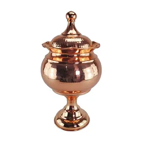 قندان مسی مدل لاله پایه دار کد C0