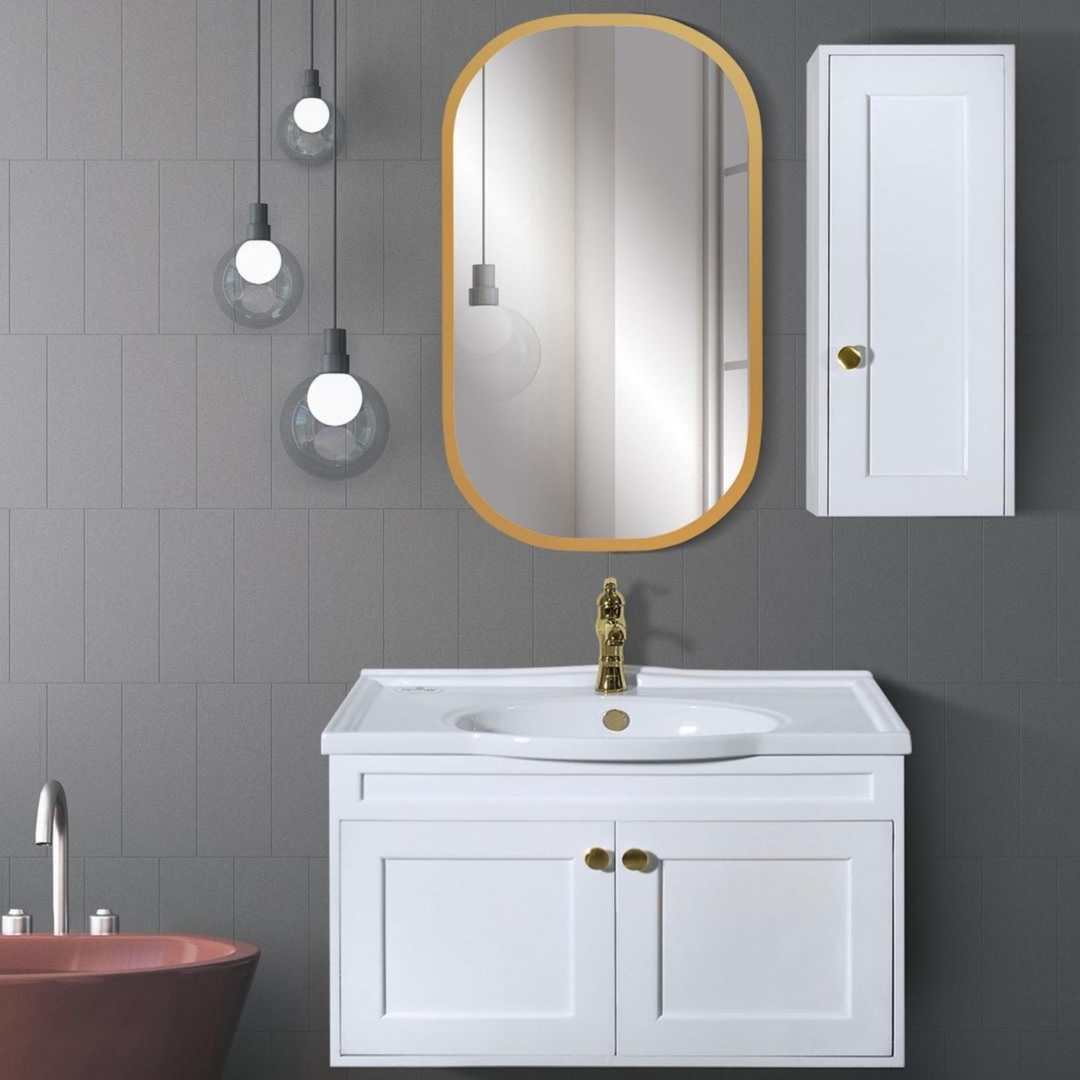 ست کابینت و روشویی مدل پارنیان به همراه آینه و باکس