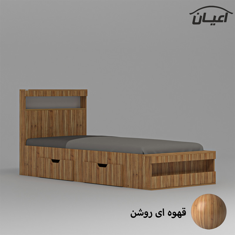 تخت خواب یک نفره اعیان مدل FH705 سایز 80x180 سانتی متر