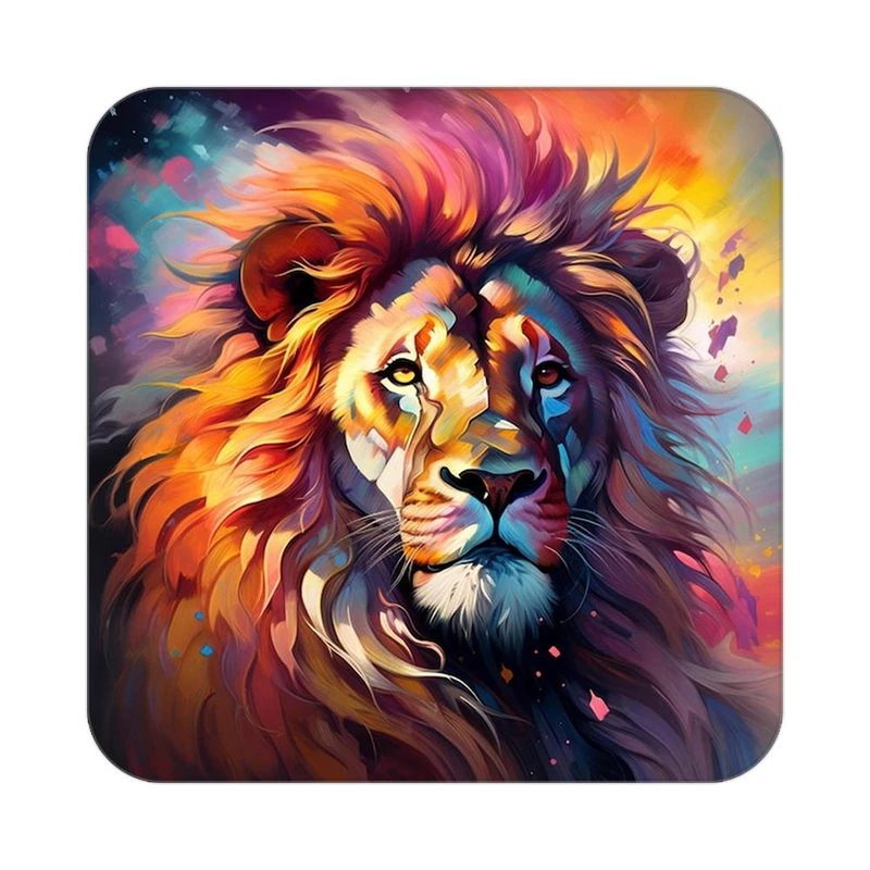 زیر لیوانی کاکتی طرح شیر مدل mp23632