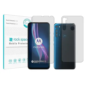 Rockspace clear screen protector HyGEL model suitable for Motorola One Fusion Plus mobile phone with back protector