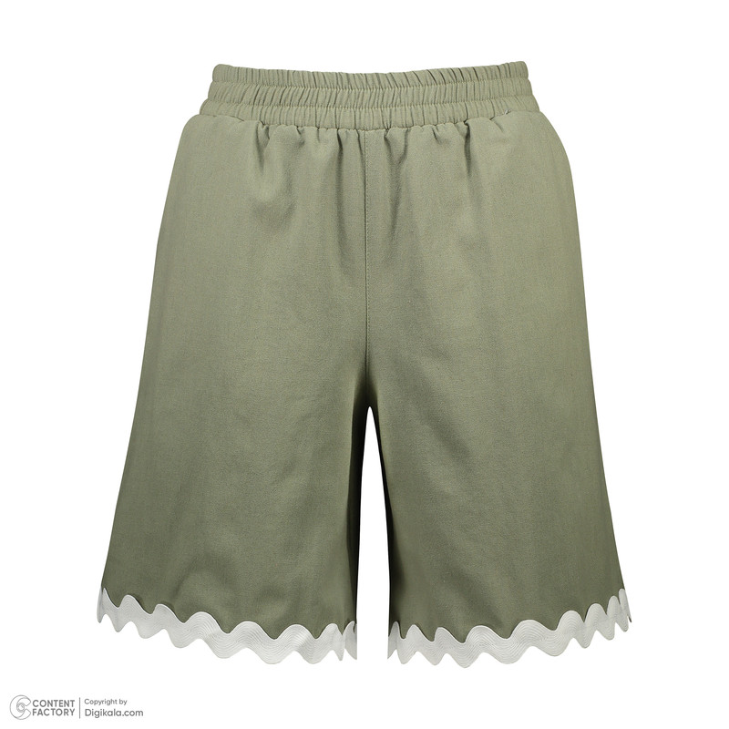 ست تاپ و شلوارک زنانه مدل ساده نوار بافت کد 6790