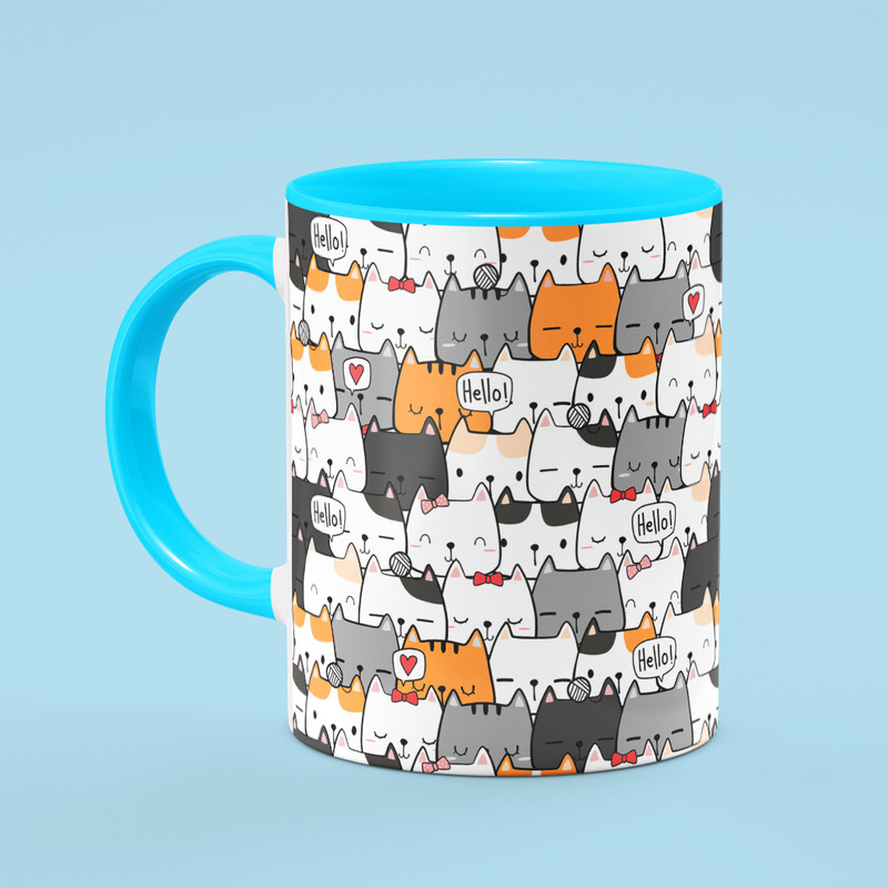 ماگ بیگ ماگ مدل گربه های دوست داشتنی کد 1095