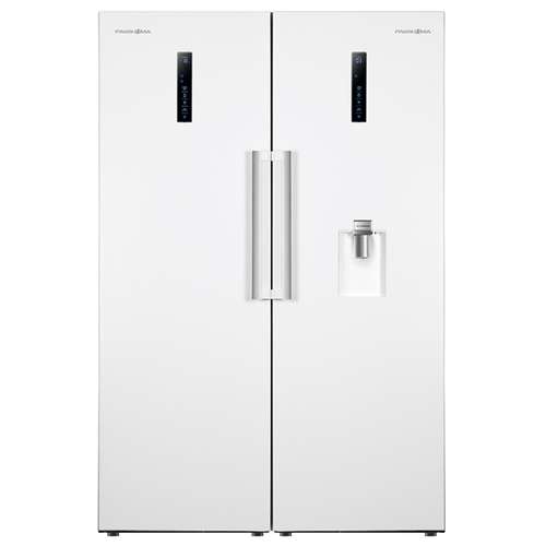 یخچال و فریزر دوقلو 40 فوت پاکشوما مدل RTRA-RTFA۹۰۱iW (N۲)، دارای نمایشگر و بدون برفک، با ارتفاع 187، پهنای 118 و عمق 73 سانتی‌متر، میزان مصرف انرژی A+، دارای 5 طبقه در یخچال و 4 کشو در فریزر، دارای سیستم نوفراست