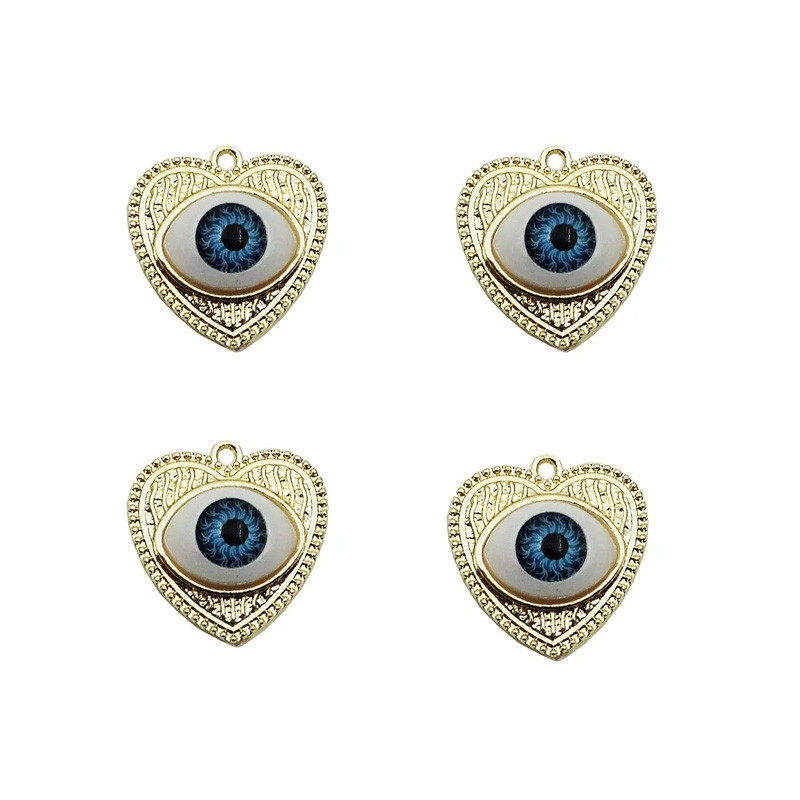 آویز گردنبند دخترانه مدل قلب و چشم زیبا کد 1-6 آویز گردنبند دخترانه مدل قلب و چشم زیبا کد 1-6