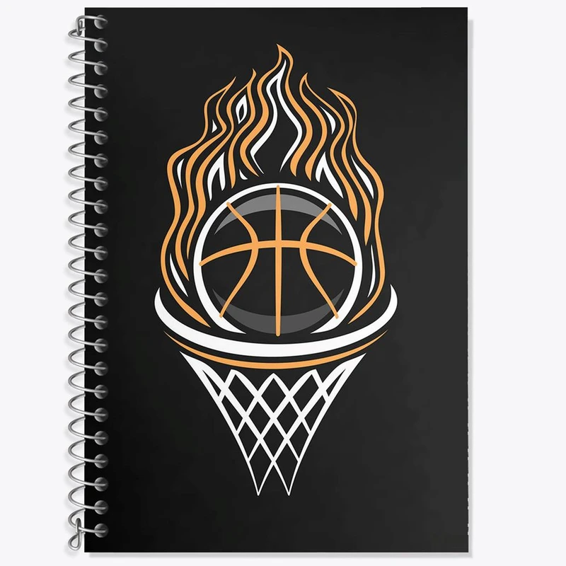 دفتر زبان 50 برگ خندالو مدل دو خط طرح بسکتبال Basketball کد 26460