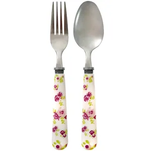 سرویس قاشق و چنگال 12 پارچه فیوره طرح گل 