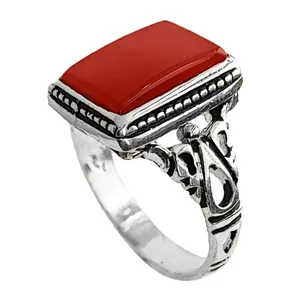 انگشتر نقره مردانه مدل عقیق کد MA4023