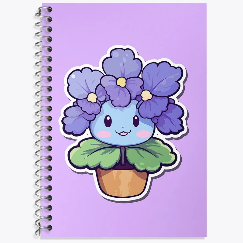 دفتر لغت 50 برگ خندالو طرح گل و گیاه کد 36620