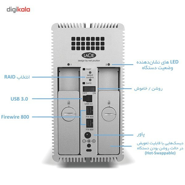 هارددیسک اکسترنال لسی مدل 2big Quadra ظرفیت 8 ترابایت