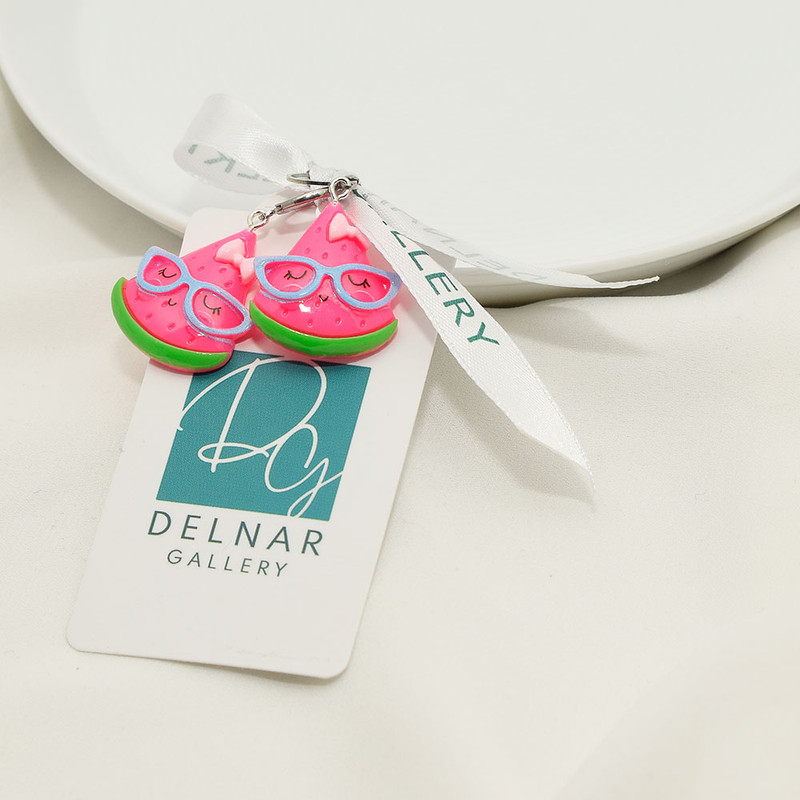 گوشواره دخترانه دلنار گالری مدل هندوانه عینکی گوشواره دخترانه دلنار گالری مدل هندوانه عینکی