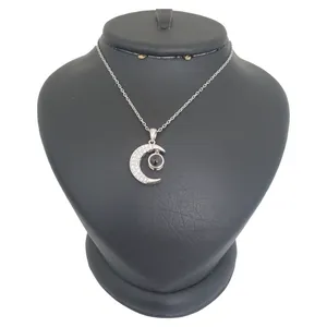 گردنبند نقره زنانه ترمه ۱ مدل ماه کد smed 1046