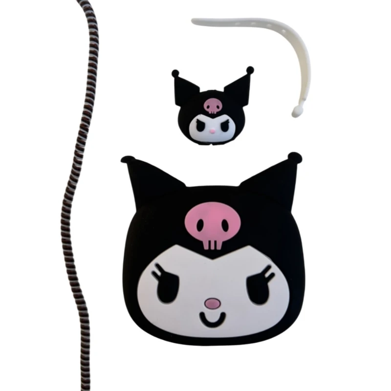 کاور مدل محافظ کابل و شارژر طرح کرومی مجموعه ۴ عددی مناسب برای شارژر 20W اپل