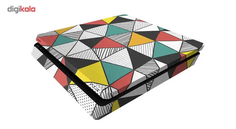 برچسب افقی پلی استیشن 4 اسلیم ونسونی طرح Triangular Geometric