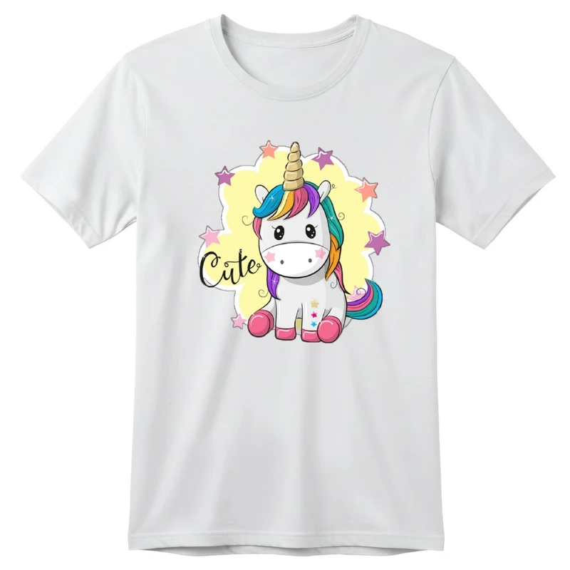 تی‌شرت آستین کوتاه بچگانه مدل یونیکورن کد v11 
