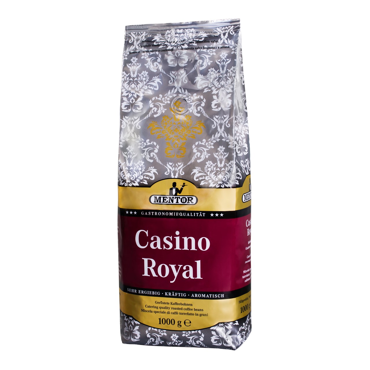 بسته دانه قهوه منتور مدل Casino Royal مقدار  1000 گرم
