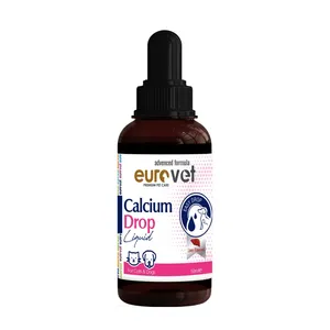 قطره کلسیم سگ و گربه یورو وت مدل Calcium Drops حجم ۵۰ میلی‌لیتر