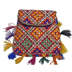 کیف دستی دست دوز زنانه نیک ثمر مدل سوزندوزی اسلیمی