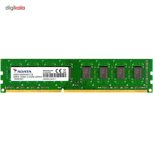 رم دسکتاپ DDR3L تک کاناله 1600 مگاهرتز CL11 ای دیتا مدل Premier ظرفیت 8 گیگابایت