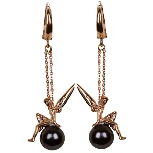 گوشواره طلا 18 عیار نفیس گلد مدل فرشته رز گلد