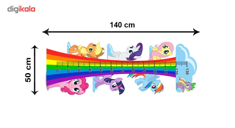 استیکر اندازه گیری قد ژیوار طرح پونی