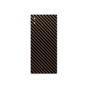 MAHOOT Glossy-Brown-Fiber Cover Sticker for Sony Xperia XA1