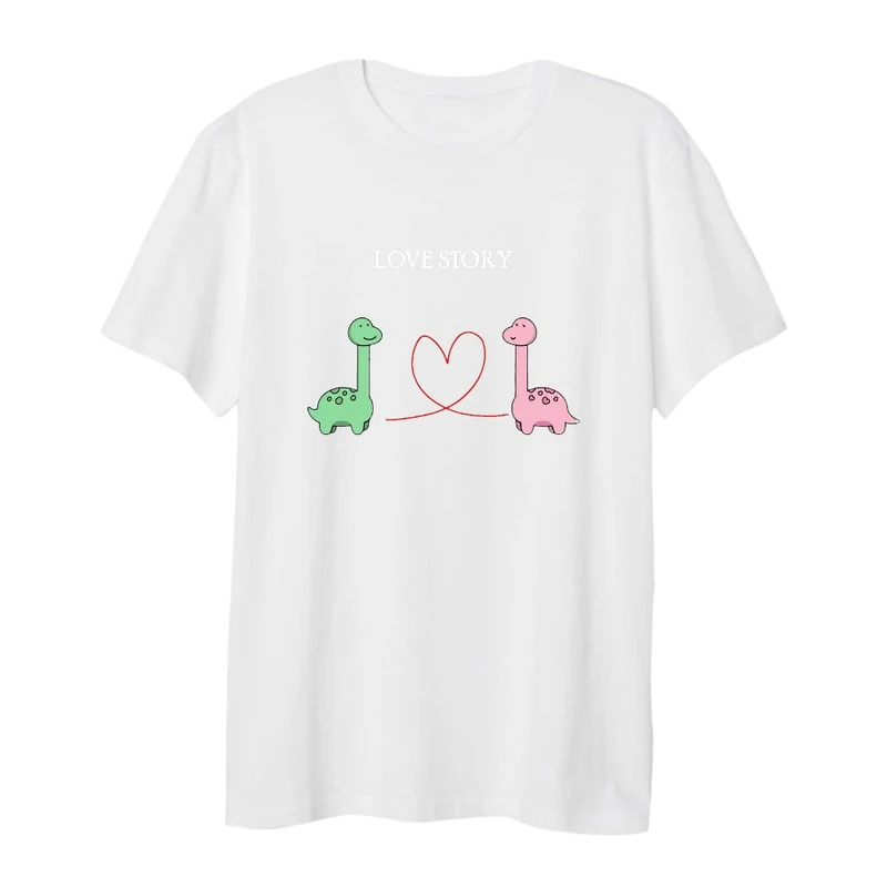 تی شرت لانگ آستین کوتاه زنانه مدل لاو استوری