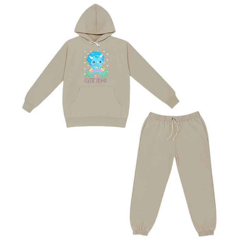 ست هودی و شلوار راحتی بچگانه مدل دایناسور کد 2 