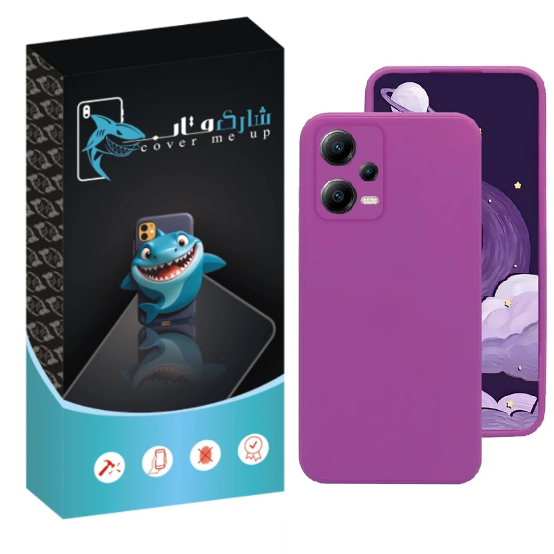 کاور شارک قاب مدل سیلیکونی مناسب برای گوشی موبایل شیائومی Poco X5