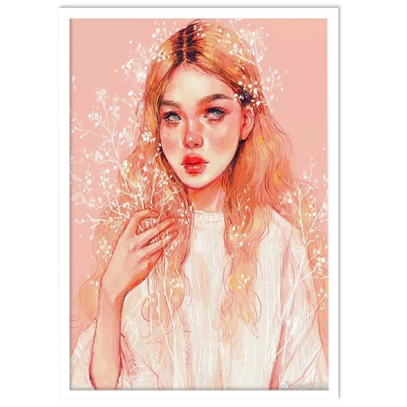 تابلو نوری بکلیت طرح نقاشی فانتزی دخترانه مدل W-15359
