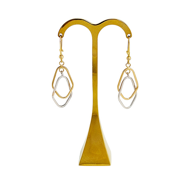 گوشواره آویز طلا 18 عیار زنانه امیران برزین آریا مدل 1068