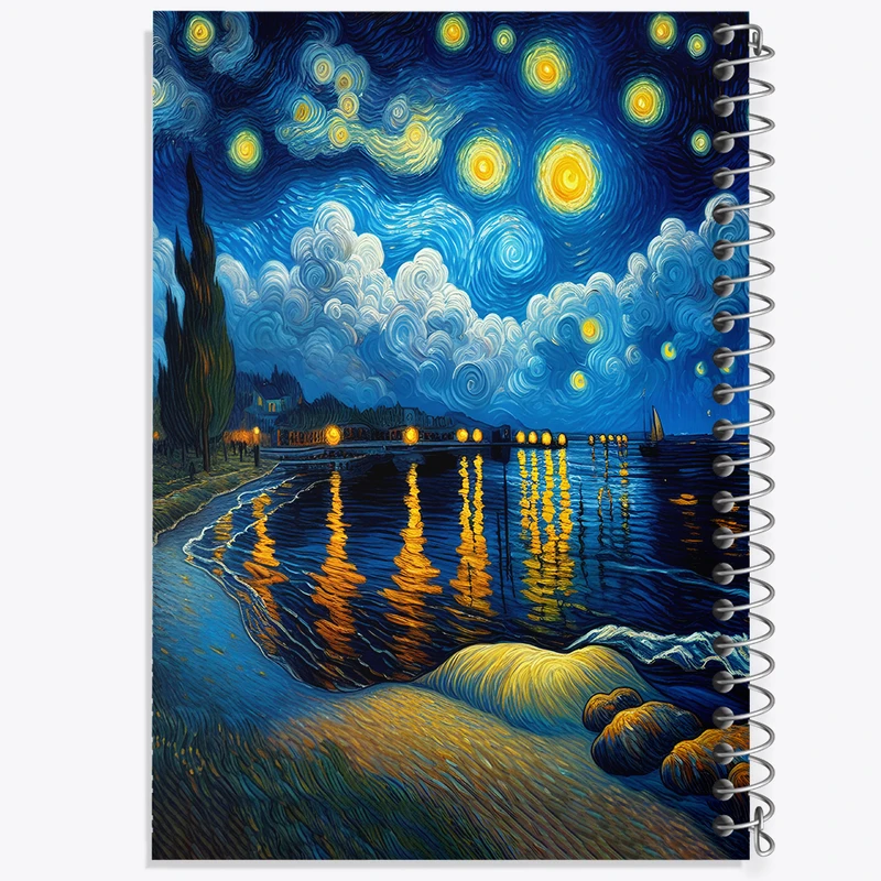 دفتر مشق 100 برگ خندالو طرح شب پر ستاره کد F5097