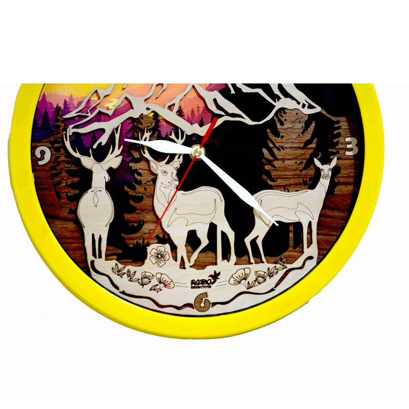 ساعت دیواری کودک مدل گوزن ساعت دیواری کودک مدل گوزن