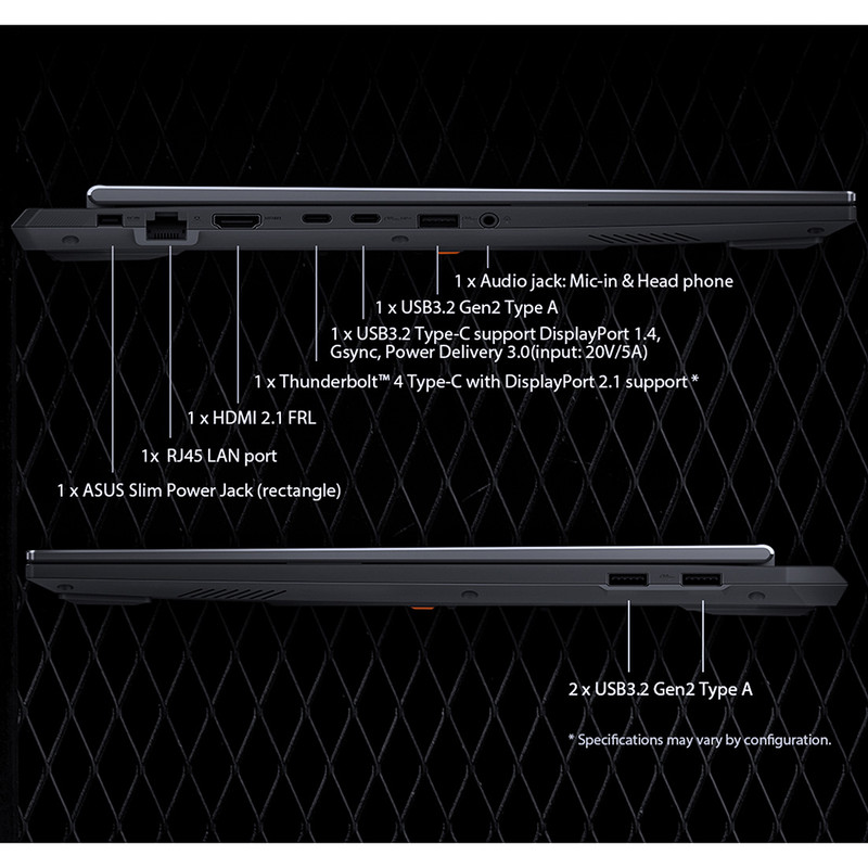 لپ تاپ 16 اینچی ایسوس مدل TUF Gaming F16 FX608JHR-RV035-i7 14650HX-40GB DDR5 5600MHz-2TB SSD-RTX5050 8GB-FHD 165Hz - کاستوم شده