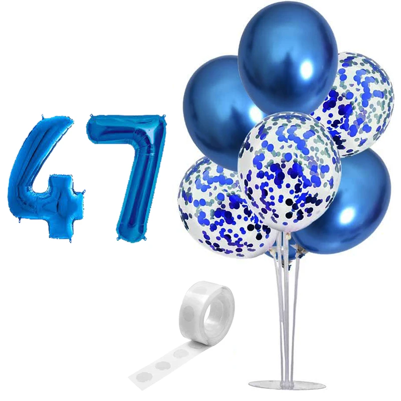  بادکنک آرایی مستر تم طرح کروم شیشه ای پولکی کد 47 بسته 11 عددی