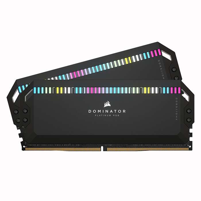 رم دسکتاپ DDR5 دو کاناله 5200 مگاهرتز CL40 کورسیر مدل Dominator Platinum RGB ظرفیت 32 گیگابایت