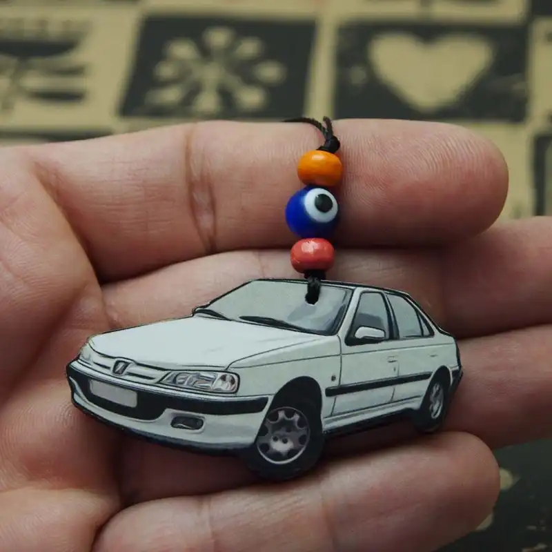 آویز تزیینی خودرو  طرح پژو پارس