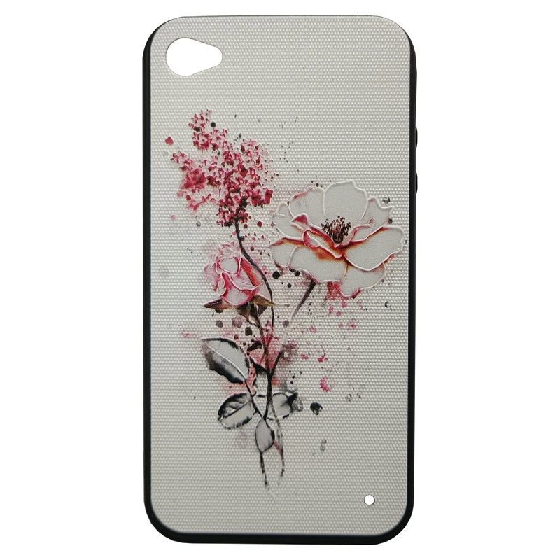 کاور مدل فانتزی کد 1-0 طرح گل مناسب برای گوشی موبایل اپل iPhone 4/4s