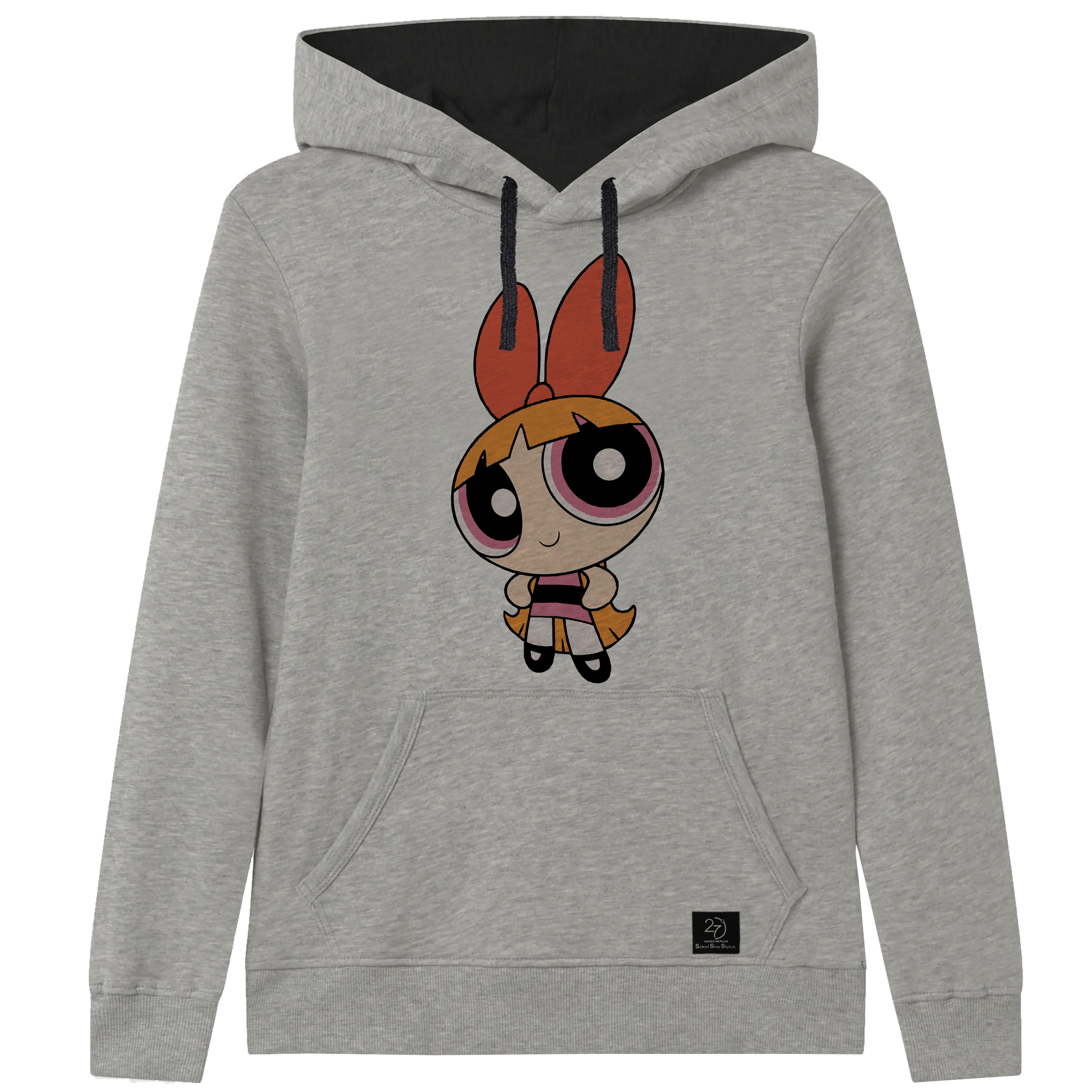 هودی دخترانه 27 مدل CUTE کد F13 رنگ طوسی 