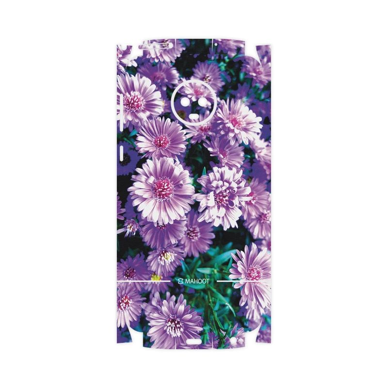 برچسب پوششی ماهوت مدل Purple-Flower-FullSkin مناسب برای گوشی موبایل موتورولا Moto G6