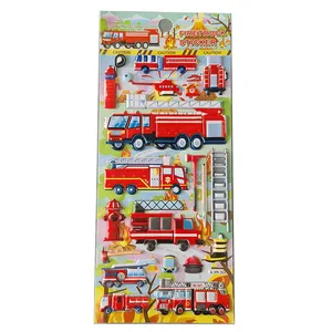 برچسب مدل سه بعدی طرح ماشین آتش نشان