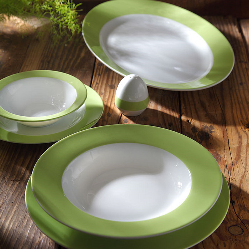 پیش دستی چینی زرین ایران مدل ایتالیا 19 درجه عالی بسته 6 عددی