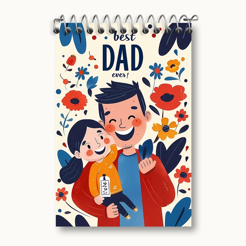 دفتر یادداشت 50 برگ خندالو مدل پدر و دختر کد F2902