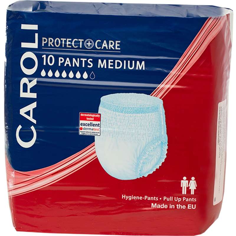 پوشینه شورتی بزرگسالان کرولی مدل Protect Plus Care Medium سری هفت قطره بسته 10 عددی