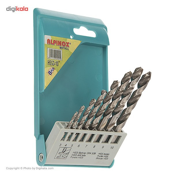 مجموعه 8 عددی مته فلز آلپینوکس مدل HSS3-10