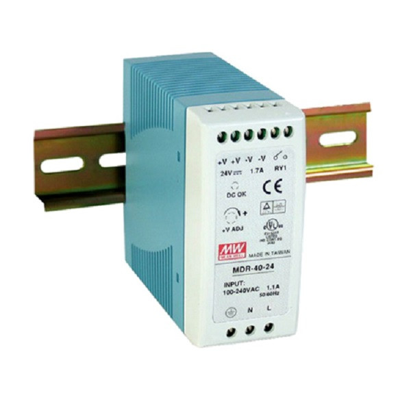 منبع تغذیه 24 ولت 1.7 آمپر مینول مدل MDR-40-24 منبع تغذیه 24 ولت 1.7 آمپر مینول مدل MDR-40-24