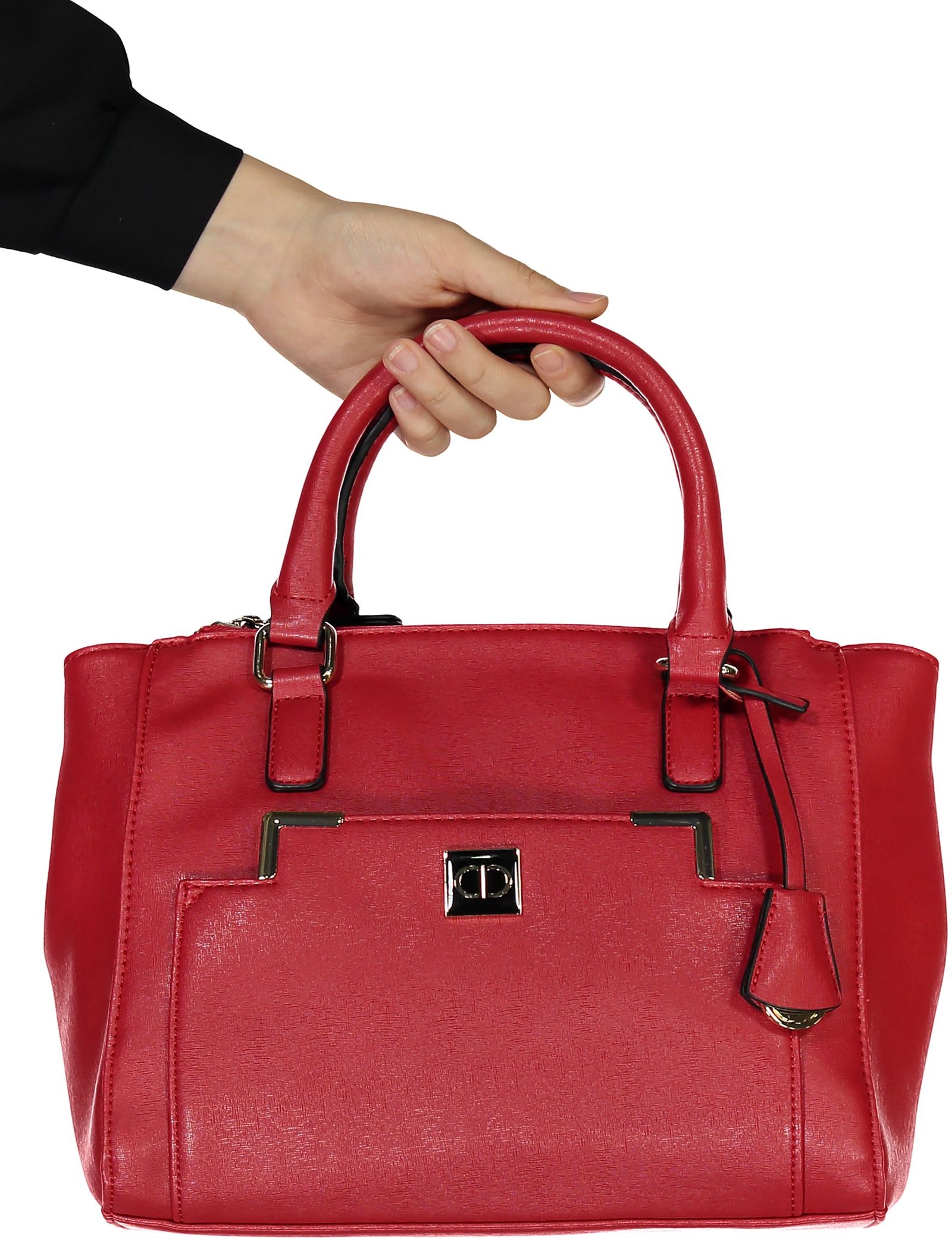 کیف دستی روزمره زنانه - کالکشن تک سایز - قرمز براق  - 8