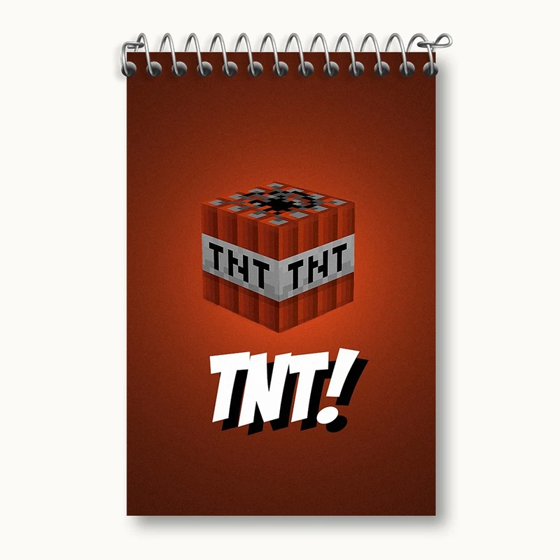 دفتر یادداشت 50 برگ خندالو مدل ماینکرافت (Minecraft) کد F2425