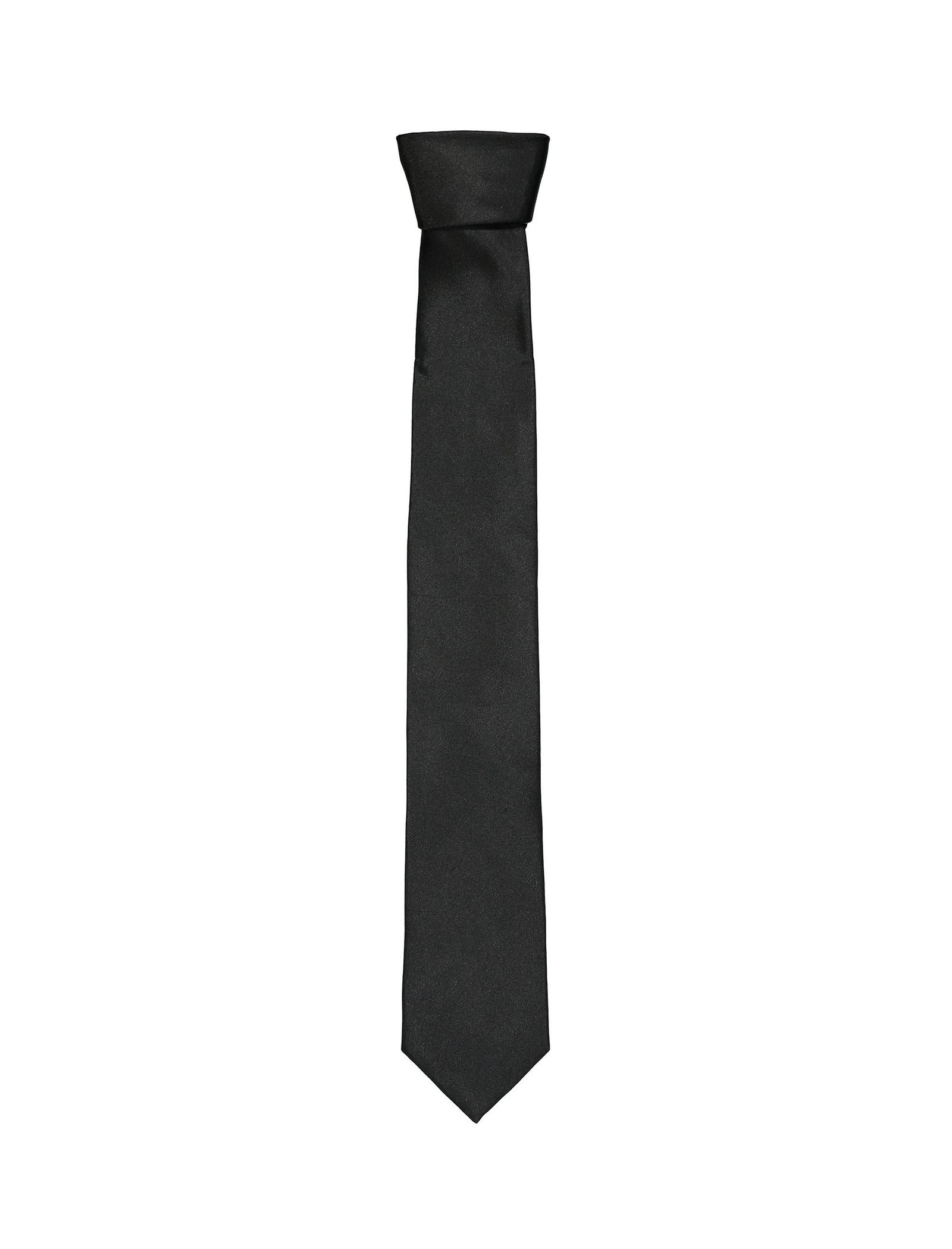 کراوات ابریشمی ساده مردانه - سلیو تک سایز - مشکي - 1