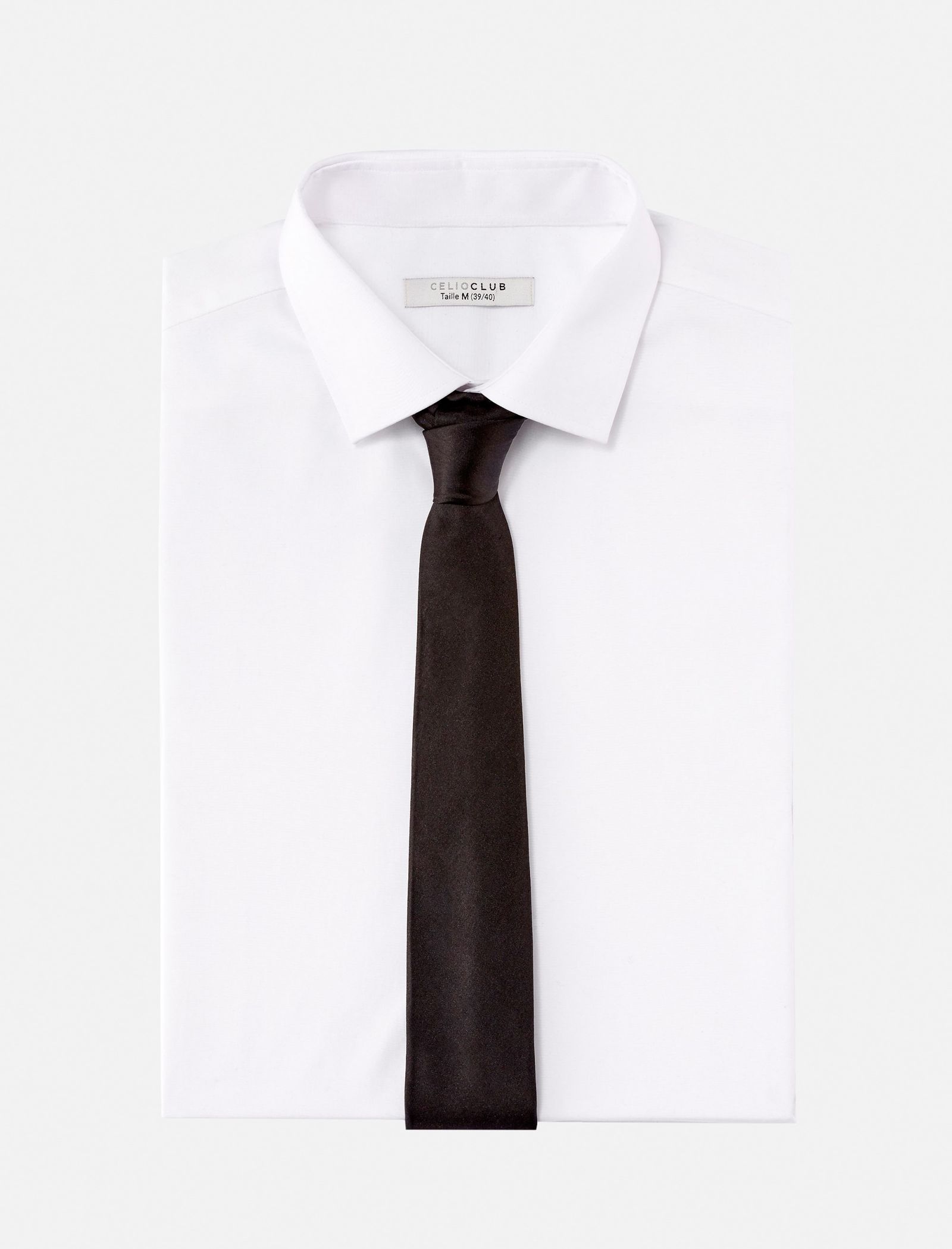 کراوات ابریشمی ساده مردانه - سلیو تک سایز - مشکي - 5
